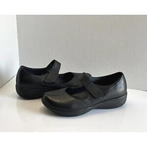 Dansko Sonoma Annie Mary Jane Shoes Womens 40 US 9 Black Leather Comfort Clogs